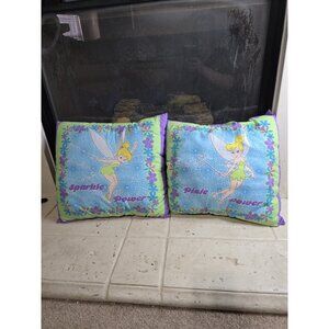 Disney Tinkerbell Pillows Sparkle Power Lot Of 2 16x14